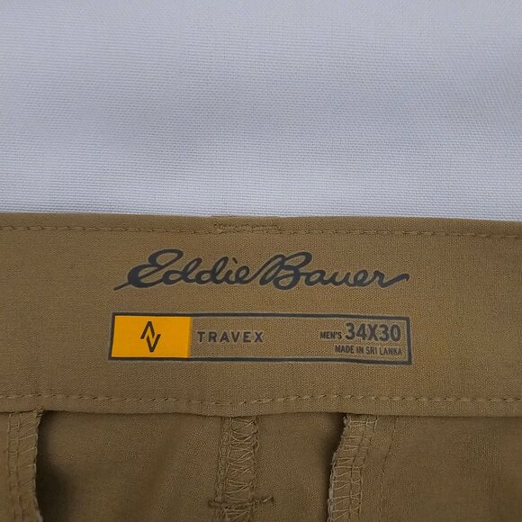 Eddie Bauer Travex Straight Leg Hiking Pants Khaki Beige Men's Size 34X30 - Picture 7 of 15